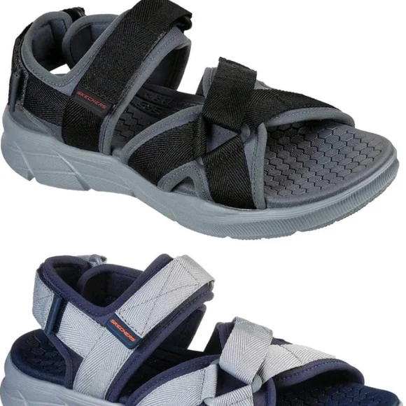 Skechers Men's Tolgus Sporty Sandal Charcoal/ Black And Navy Charcoal 237050